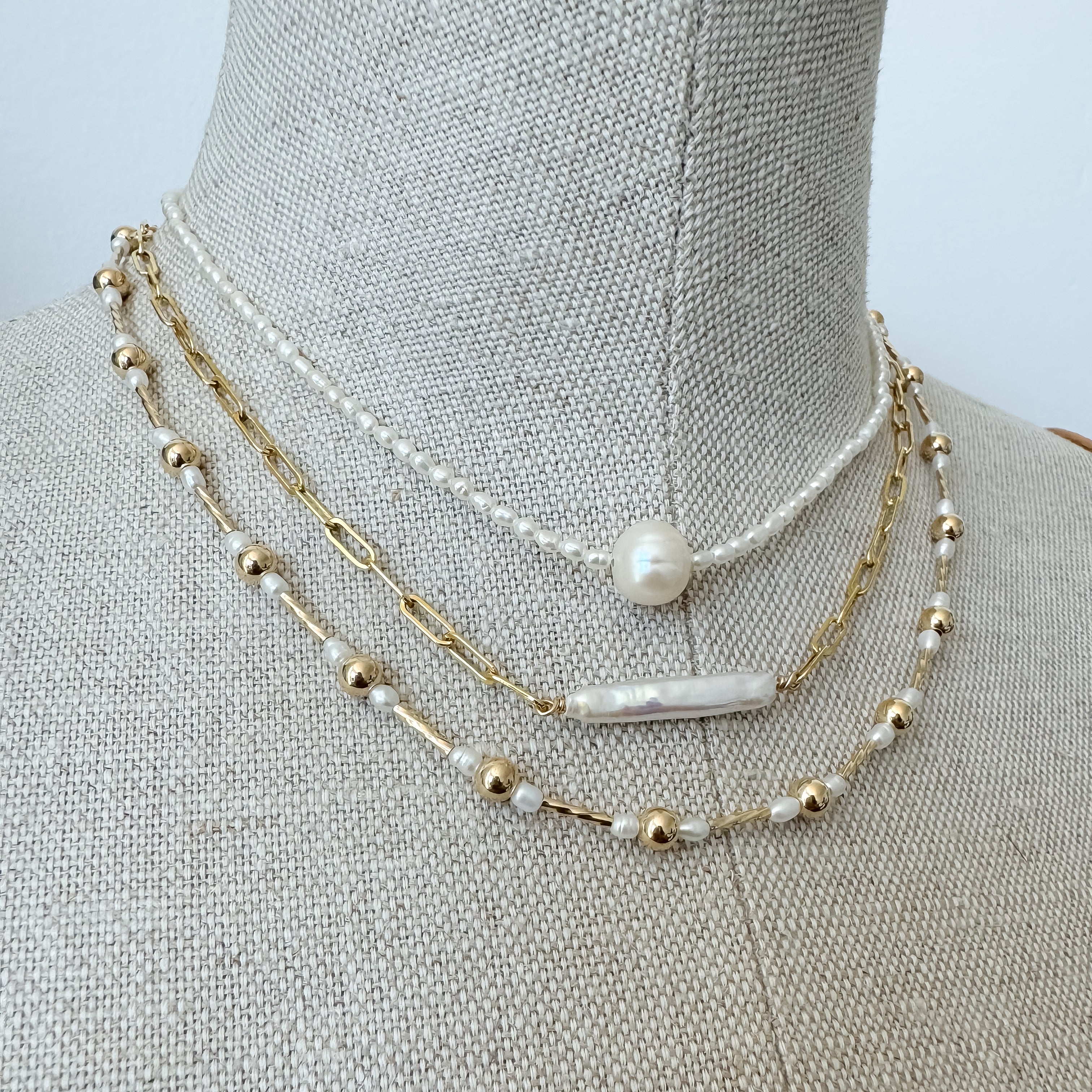 Biwa Pearl Necklace