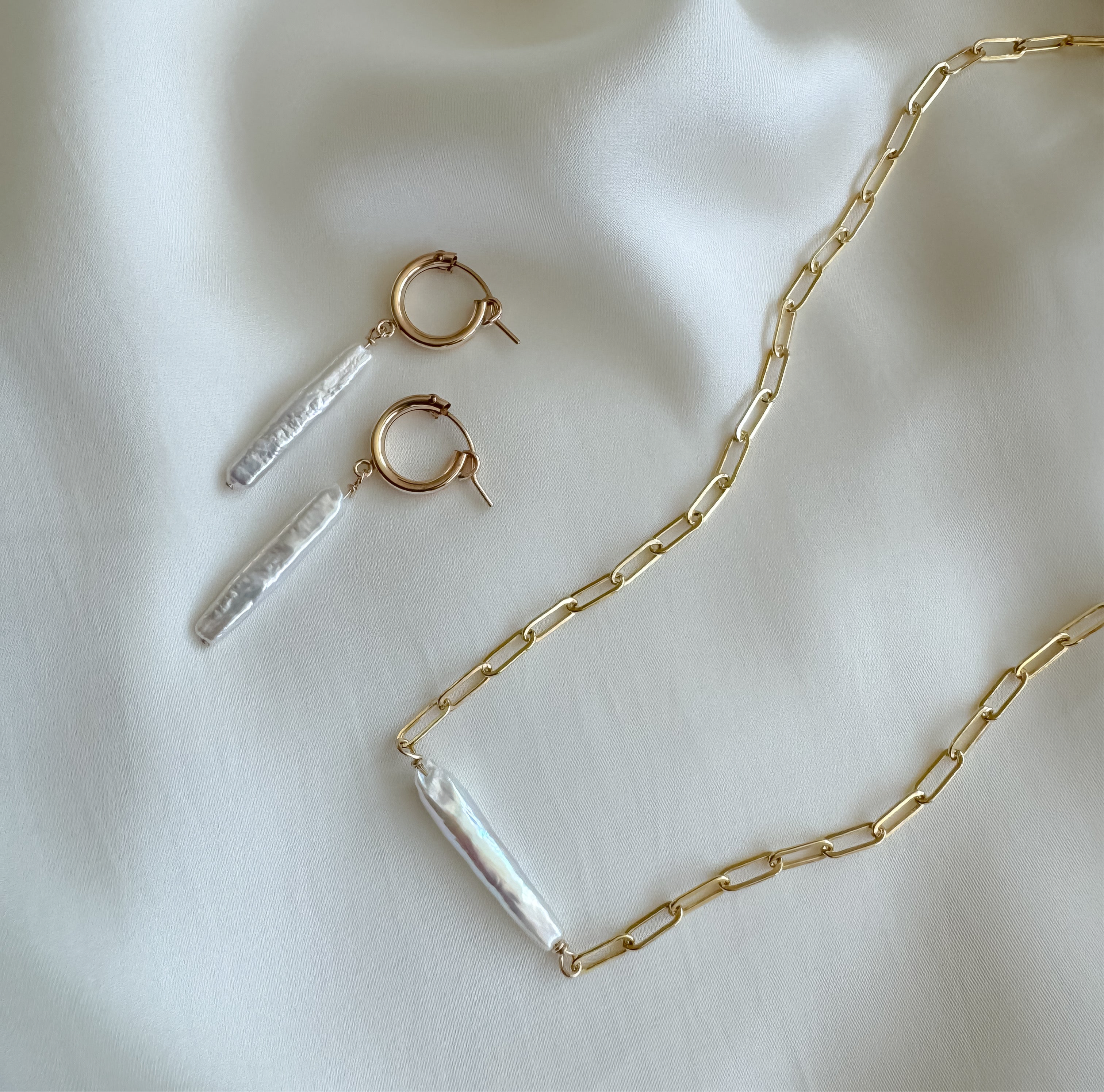 Biwa Pearl Necklace
