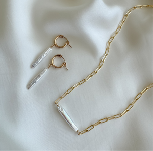 Biwa Pearl Necklace