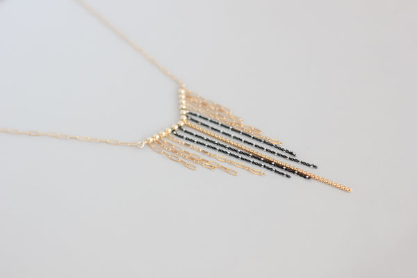 V fringe Necklace – Maya Bauman Design