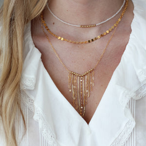 V fringe Necklace – Maya Bauman Design